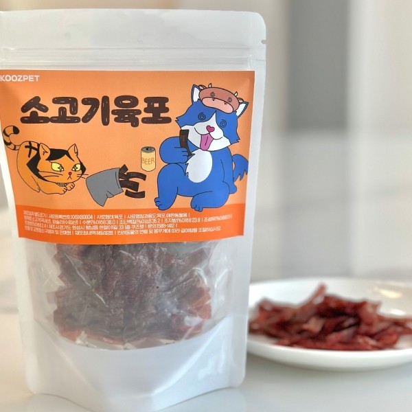 페오펫몰,말랑촉촉 노령견도 먹기좋은 소고기육포 80g