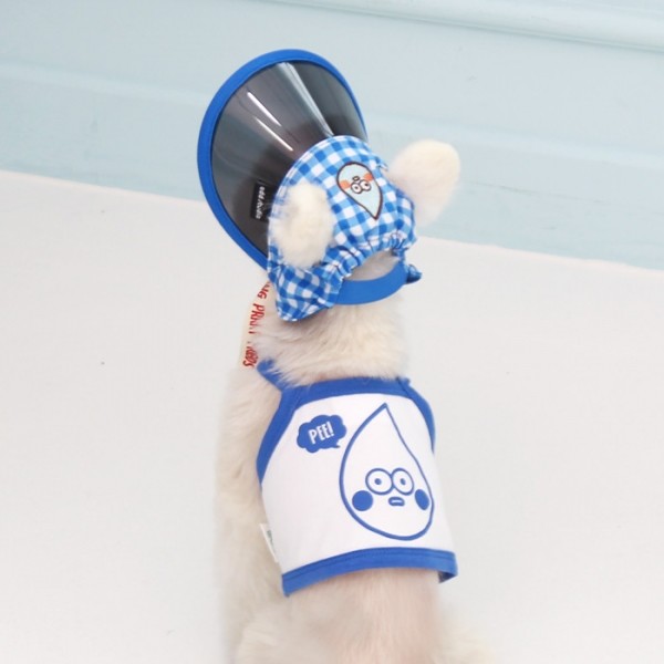 페오펫몰,[오드펫]또또또 친구들 체크 UV썬캡 해또