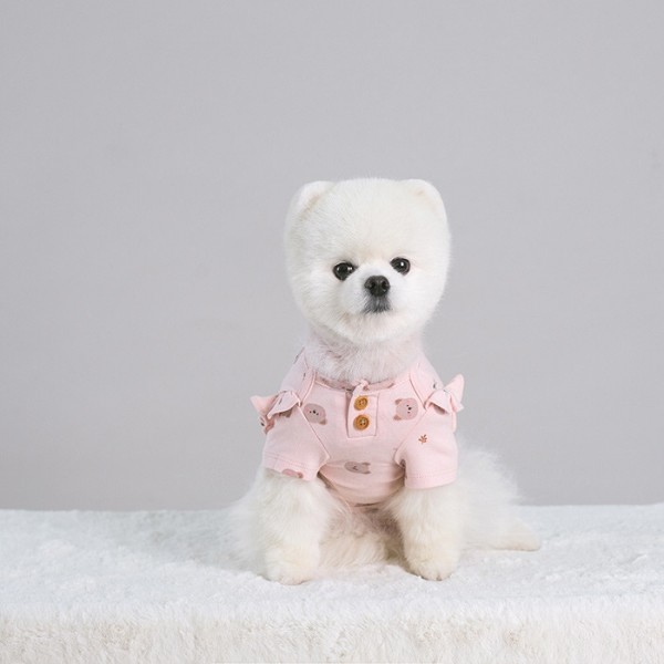 페오펫몰,[오드펫]프릴베베 티셔츠 허니베어 (2COLOR)