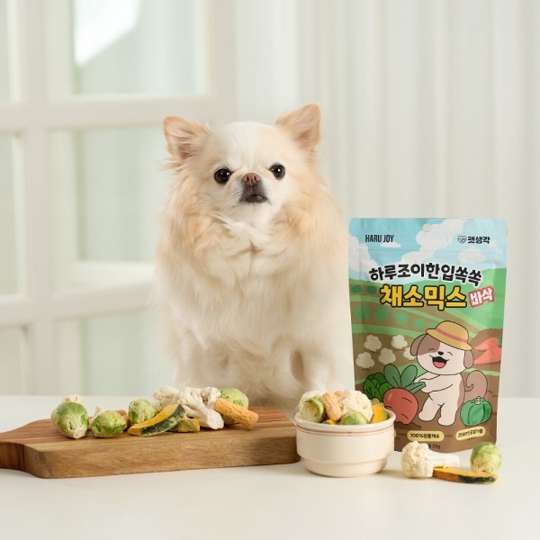 페오펫몰,펫생각 야채믹스 강아지 동결건조 간식 비건 알러지 단호박 당근 양배추 콜리플라워 25g