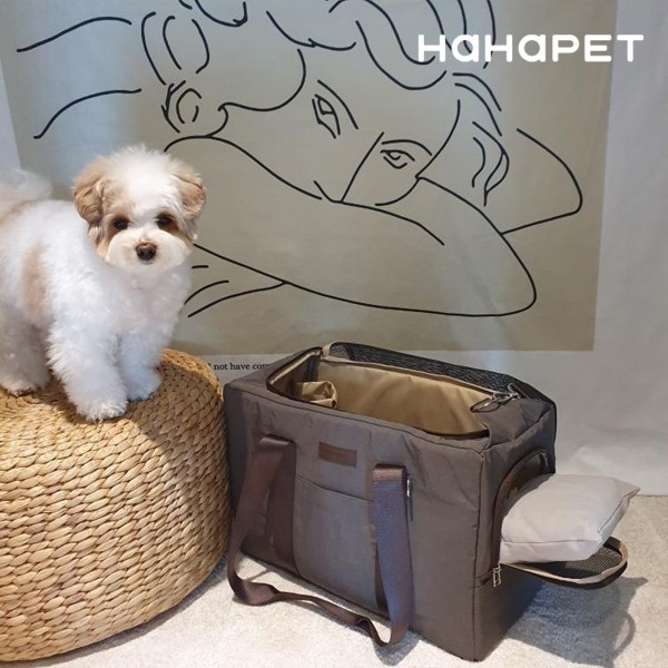 페오펫몰,하하펫 기내가능 강아지이동가방 코지백 2colors