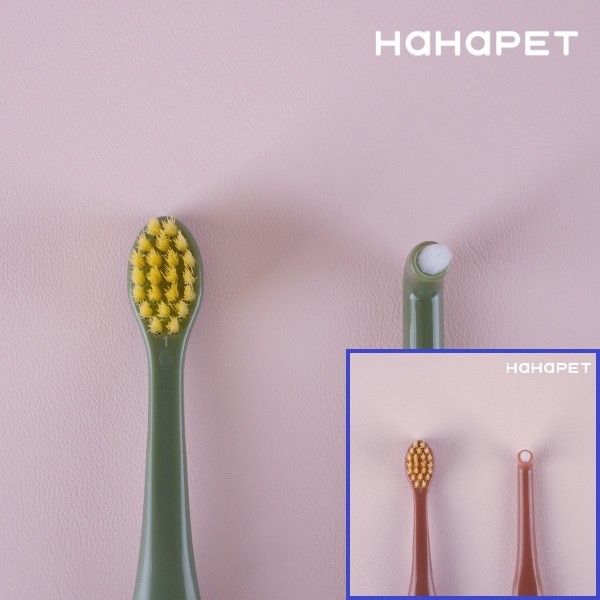 페오펫몰,하하펫 반려동물 듀얼모 강아지칫솔 2colors