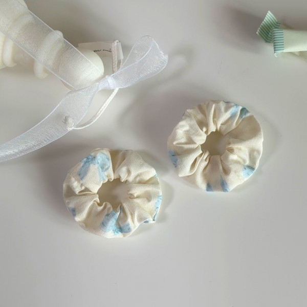 페오펫몰,디어아지 이어슈슈 귀 통풍 스크런치 리본 곱창밴드 양갈래