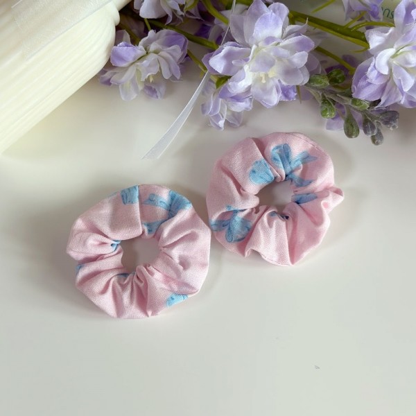 페오펫몰,디어아지 이어슈슈 귀 통풍 스크런치 리본 곱창밴드 양갈래