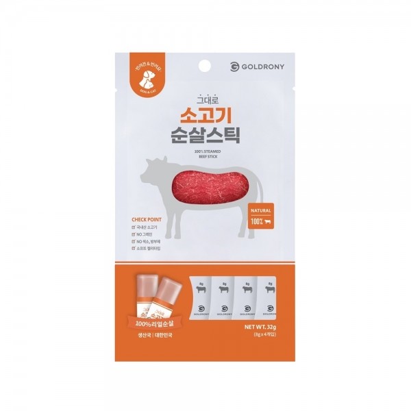 페오펫몰,[텐텐특가]골드로니 그대로 순살스틱 소고기 4개입