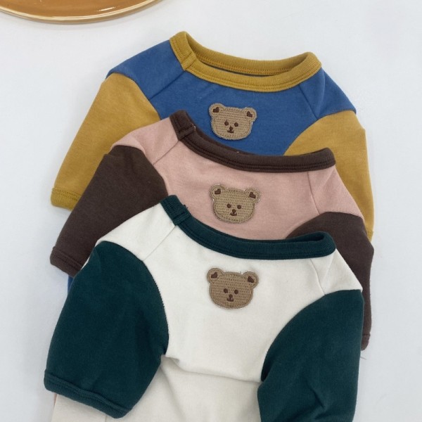 페오펫몰,해피댕댕 곰돌이나그랑티 (3color) 개구장이 애견 티셔츠 강아지옷 S - XL