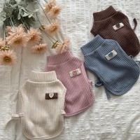 해피댕댕 하트단추케이프조끼 / 3초컷 강아지니트 기모조끼 S-XL