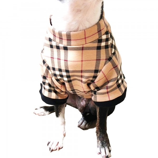 페오펫몰,[감사특가]체크안기모 스판티셔츠,강아지옷,스웻셔츠,애견옷,퍼스카프,채크리본