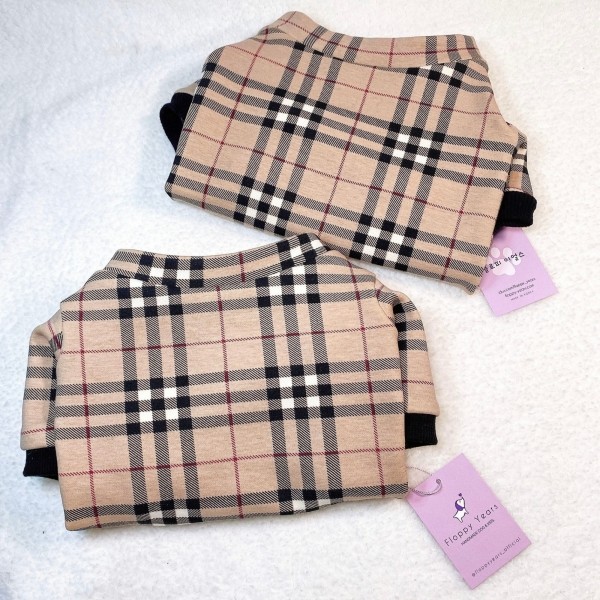 페오펫몰,[감사특가]체크안기모 스판티셔츠,강아지옷,스웻셔츠,애견옷,퍼스카프,채크리본