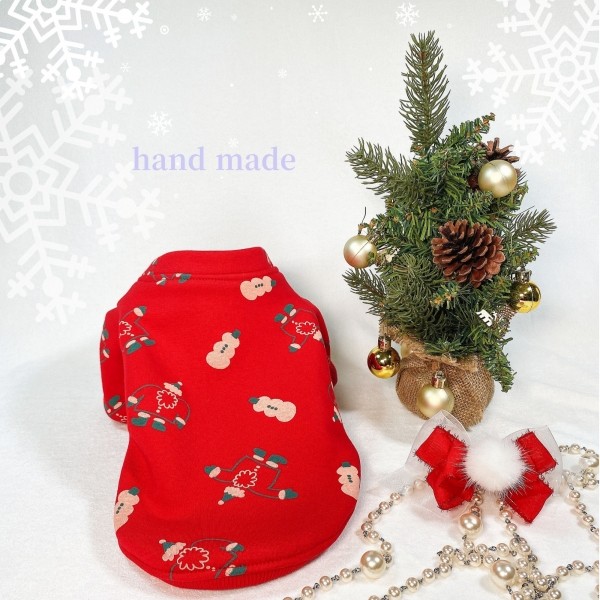 페오펫몰,플로피이얼스,크리스마스 강아지 스웻셔츠,레드 애견티셔츠