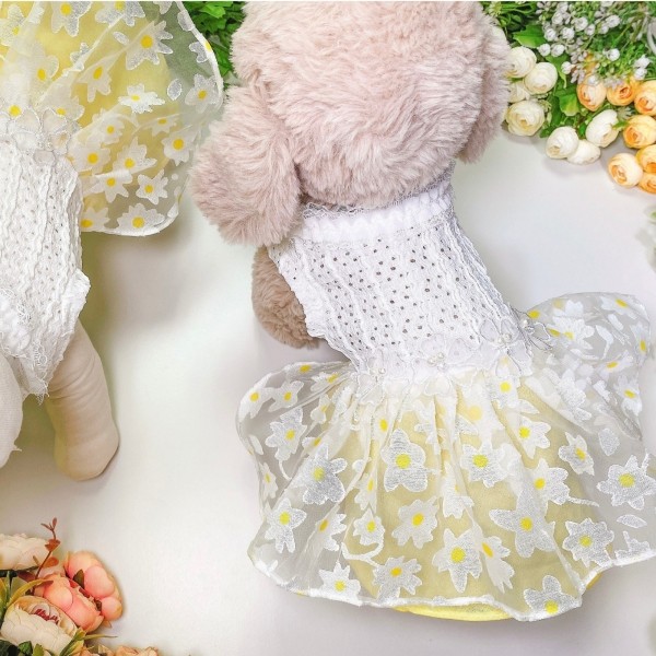 페오펫몰,[감사특가]플로피이얼스,카밀리아 화이트드레스,강아지원피스