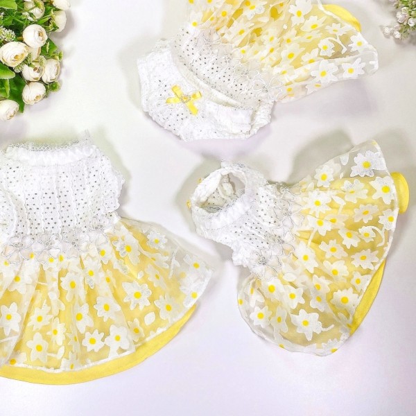 페오펫몰,[감사특가]플로피이얼스,카밀리아 화이트드레스,강아지원피스