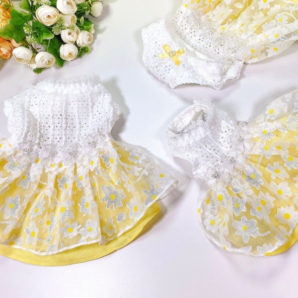 페오펫몰,[감사특가]플로피이얼스,카밀리아 화이트드레스,강아지원피스