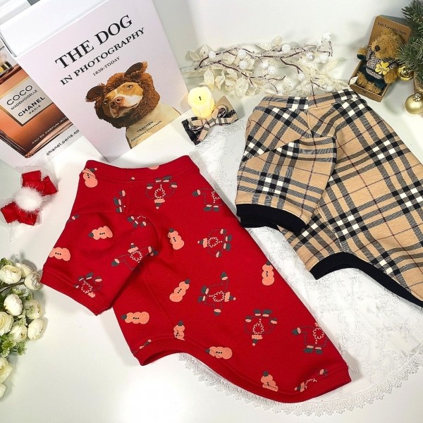 페오펫몰,[감사특가]체크안기모 스판티셔츠,강아지옷,스웻셔츠,애견옷,퍼스카프,채크리본