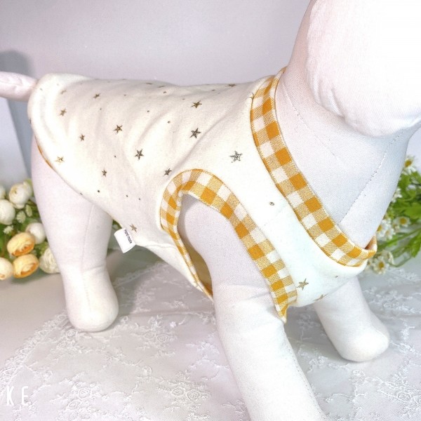 페오펫몰,[새해특가]2장 강아지티셔츠,별, 스트라이프,강아지옷,애견옷,핸드메이드,애견의류