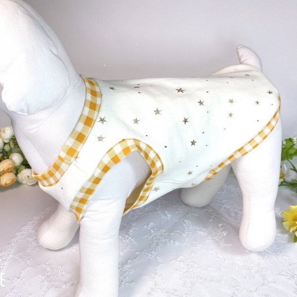 페오펫몰,[새해특가]2장 강아지티셔츠,별, 스트라이프,강아지옷,애견옷,핸드메이드,애견의류
