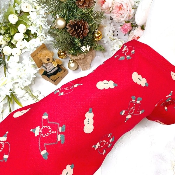 페오펫몰,플로피이얼스,크리스마스 강아지 스웻셔츠,레드 애견티셔츠