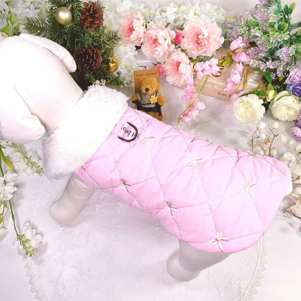 [감사특가]핑크허니 퀼팅패딩 강아지겨울옷, 강아지아웃터 패딩조끼,애견의류,D링,강아지패딩