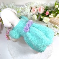 [새해특가]멜론벌룬 플리스 강아지드레스 뽀글이드레스,강아지후리스,강아지옷