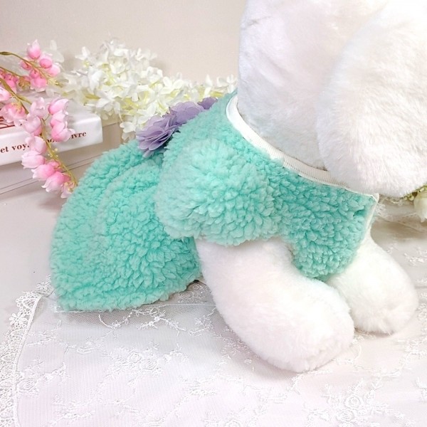 페오펫몰,[새해특가]멜론벌룬 플리스 강아지드레스 뽀글이드레스,강아지후리스,강아지옷