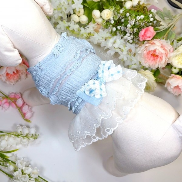 플로피이얼스[꽃길특가]슈슈 강아지 크롭 강아지옷