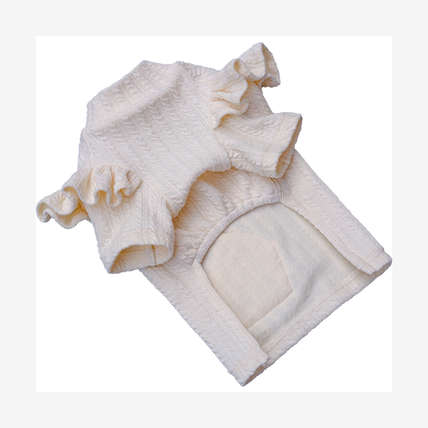페오펫몰,Ribbed T  - Cream