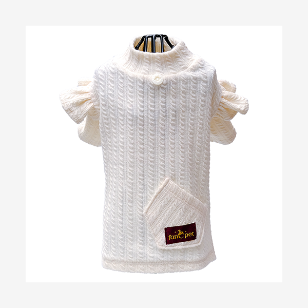 페오펫몰,Ribbed T  - Cream