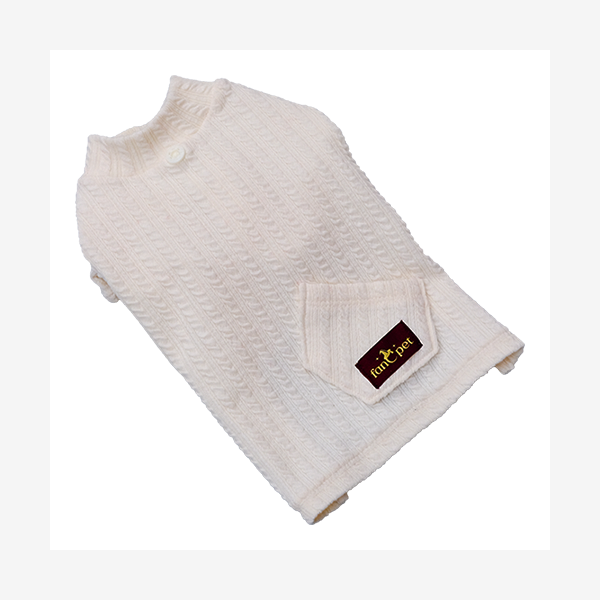 페오펫몰,Ribbed T  - Cream