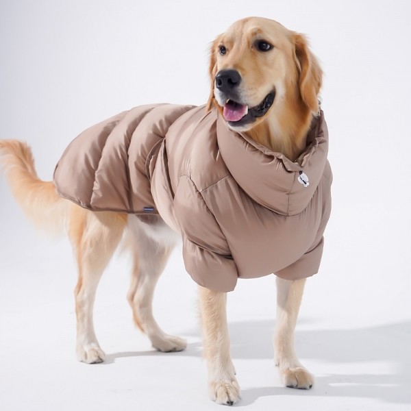 페오펫몰,볼륨 업 반팔 패딩(베이지)