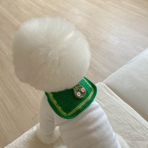 페오펫몰,강아지케이프 동글 애니멀 뜨개 스카프 S-L 3color