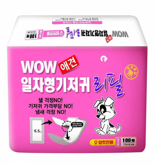 페오펫몰,와우 일자형 리필용애견기저귀 100매
