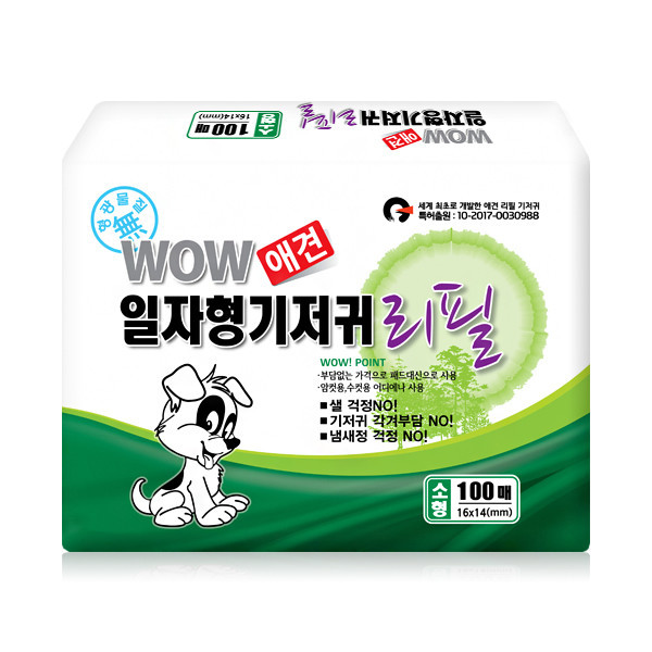 페오펫몰,와우 일자형 리필용애견기저귀 100매