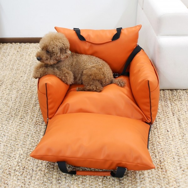 페오펫몰,개과천선 펠레 올방수 가죽 강아지 카시트