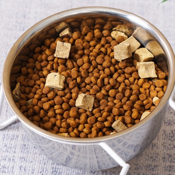 페오펫몰,개과천선 알루 스텐 강아지 식기 2구 받침 세트