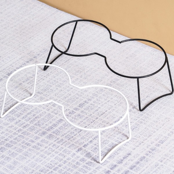 페오펫몰,개과천선 알루 스텐 강아지 식기 2구 받침 세트