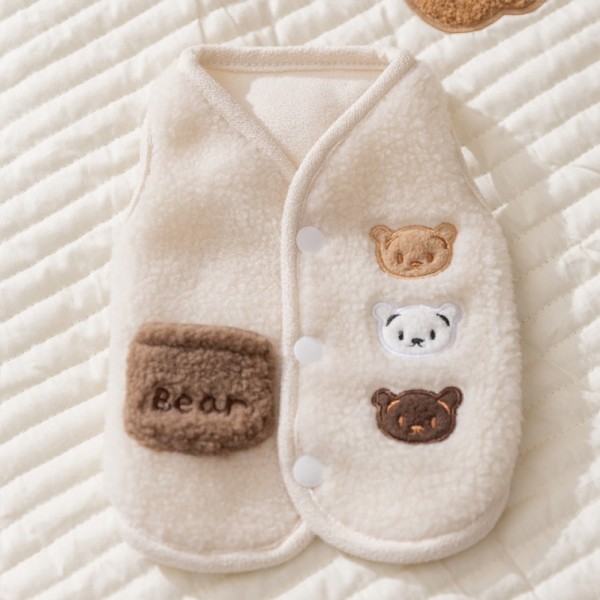 페오펫몰,[감사특가] 개과천선 로로베어 뽀글이 반려동물 조끼