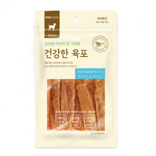 페오펫몰,건강한육포 건조 닭가슴살슬라이스 100g [최저가]
