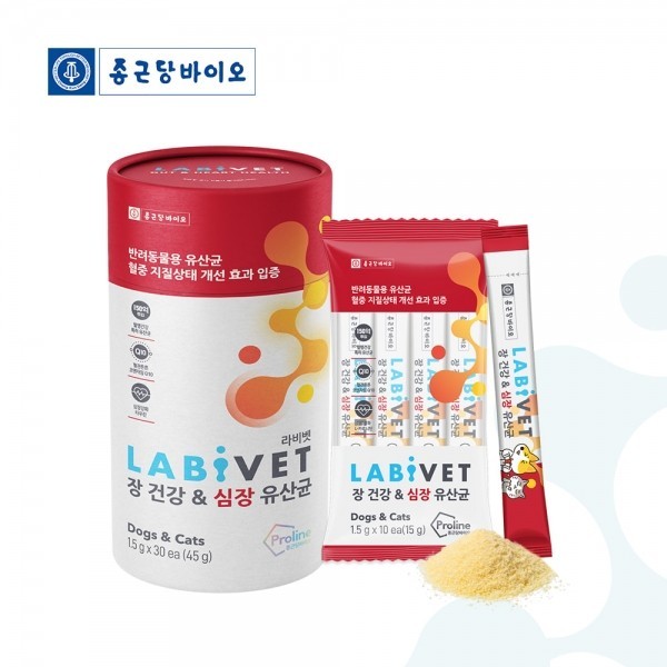 페오펫몰,라비벳 강아지 고양이 장 건강&심장 유산균 60g(1.5gx30포) [최저가]