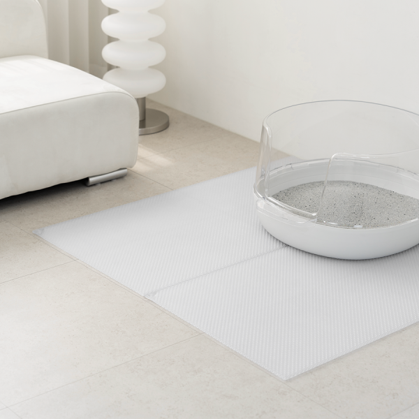 페오펫몰,[핏펫] 투명 캐치매트 고양이 화장실 사막화 방지 모래매트 (큐브/롱)