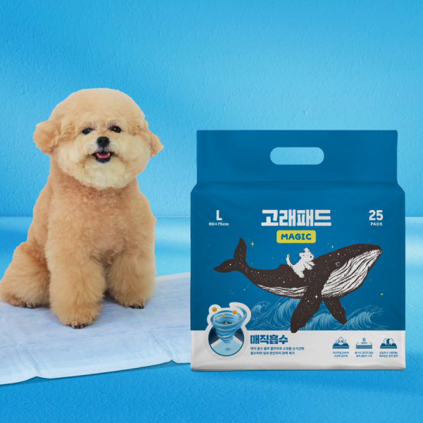 [핏펫][감사특가] 압도적인 흡수력 고래패드 매직흡수 강아지 배변패드[표준형/대형]