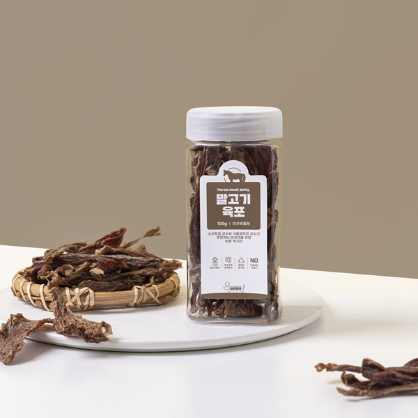 페오펫몰,[바른멍쿡] 1+1 청정 제주 말고기 육포 (100g)