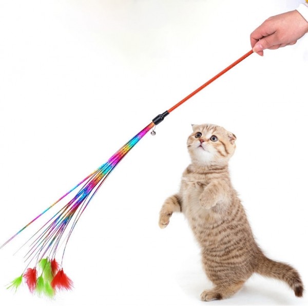 페오펫몰,[댕린이특가] 고양이 강아지풀 꼬치 막대기 깃털 장난감 꼬치