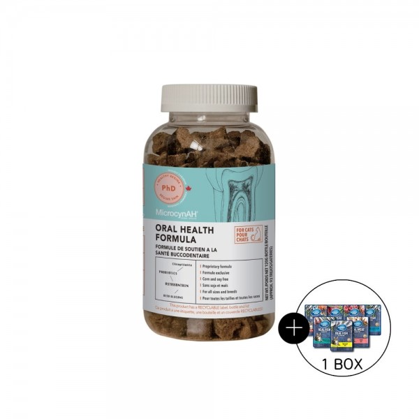 페오펫몰,마이크로신 캣 구강 건강 120g 스내피톰 파우치 85g 12개 증정