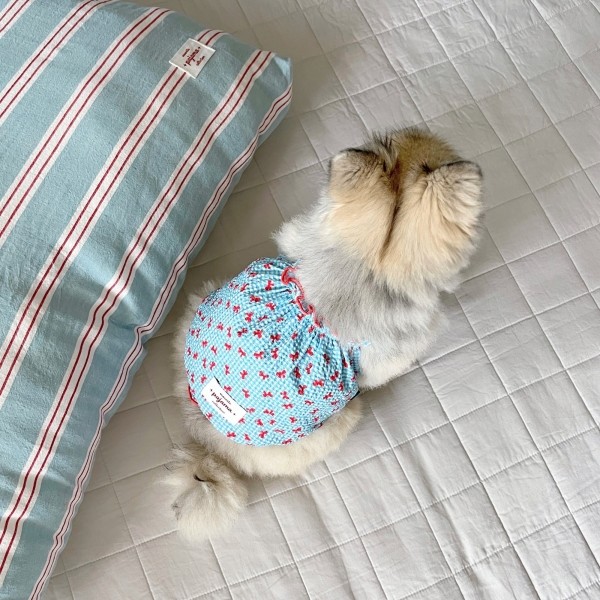 페오펫몰,우니토 리본 프릴 나시 파자마