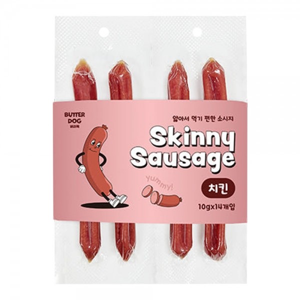 페오펫몰,[댕린이특가]스키니 소시지 강아지 고양이 간식 한우 오리 치킨 14p