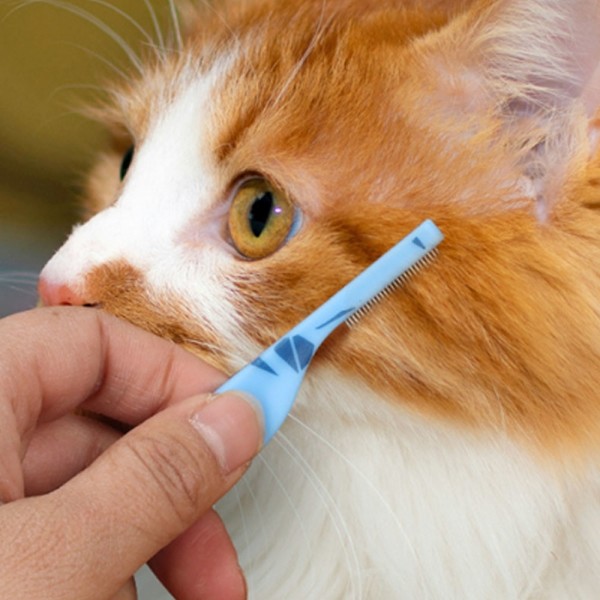 페오펫몰,딩동펫 반려동물 슬림 커브라인 스틸 둥근 눈꼽 빗