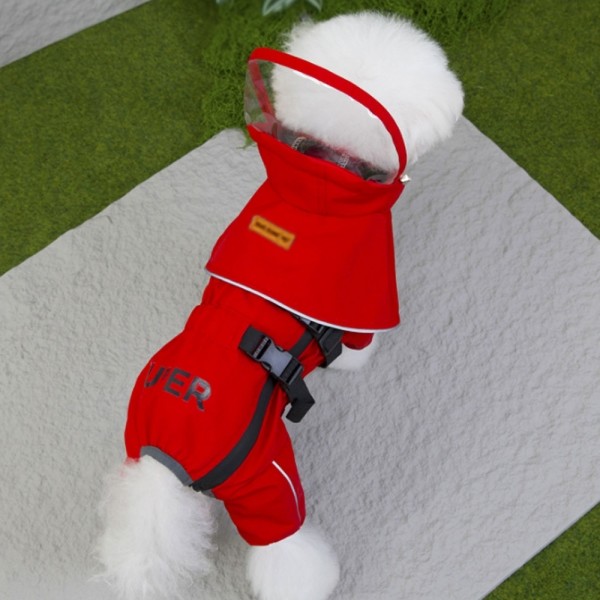 페오펫몰,딩동펫 반려동물 레이닝 투피스 바람막이 방수 우비 올인원