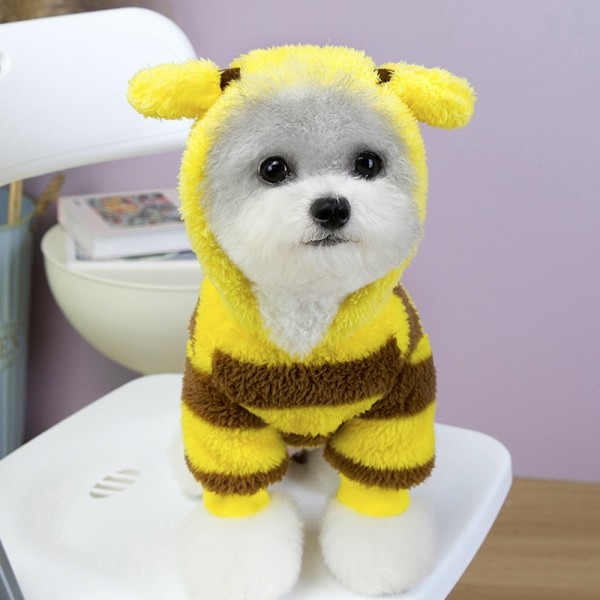 페오펫몰,딩동펫 반려동물 꿀벌 후리스 후드티